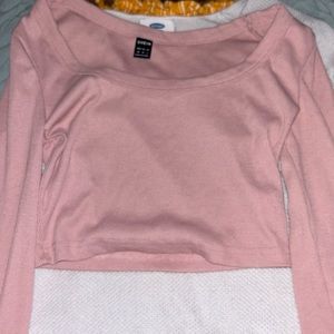 pink crop top